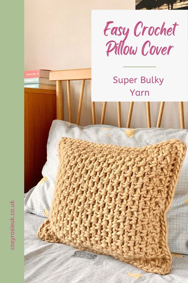 Chunky yarn pillow online cover